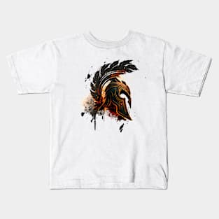 Spartan helmet in profile Kids T-Shirt